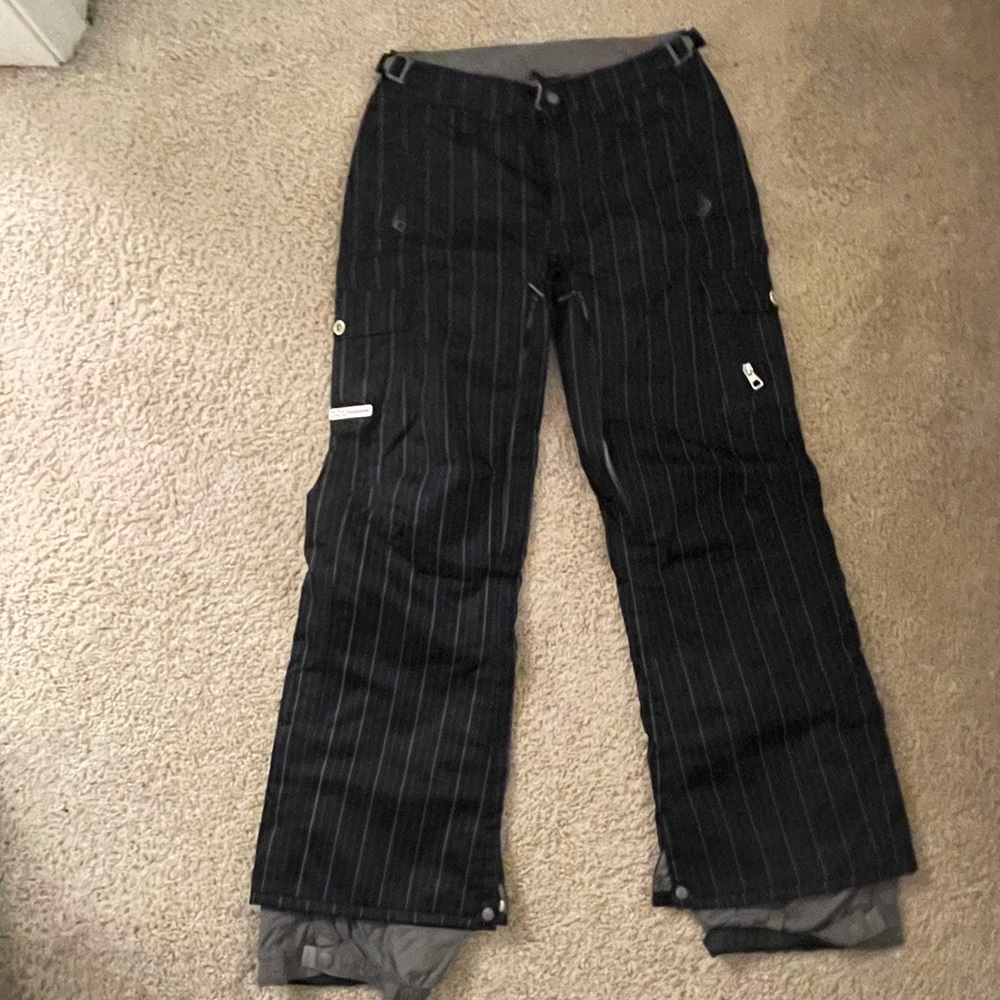 Foursquare Ski Snowboard Pants - Navy pinstripe pattern size XS